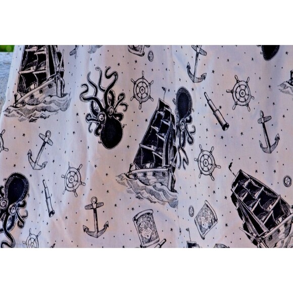 Sourpuss Cream Kraken’s Revenge Lizzie Dress Retired Rockabilly Pinup Style | XS - Picture 7 of 16